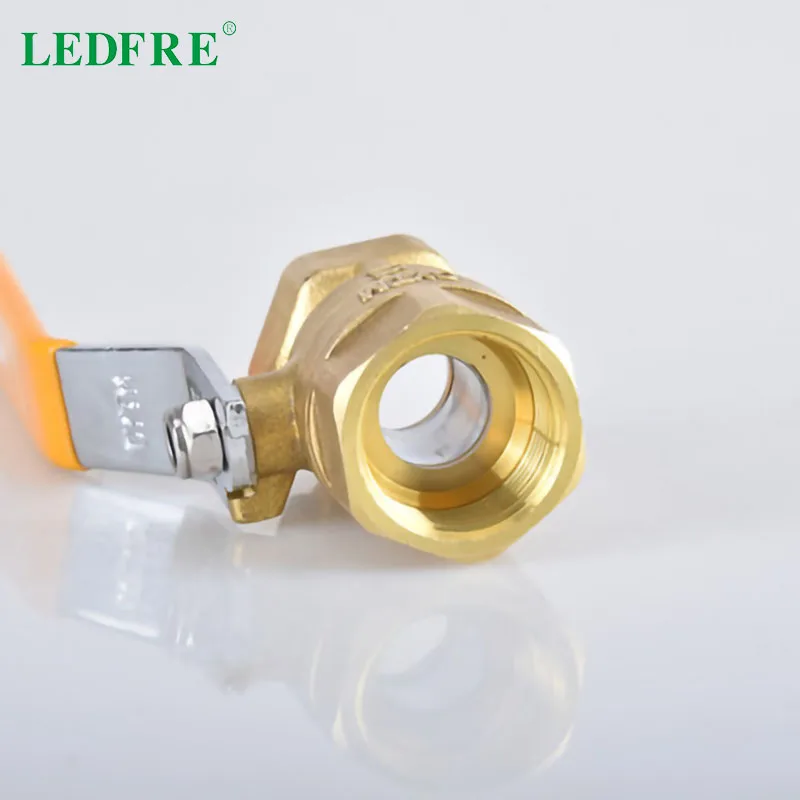 

LEDFRE Brass Water Valve Shut Off Ball Gas 1/2'' 3/4" 1" Female to Male BSP Threaded Air Control Plumbing Fitting LF38001