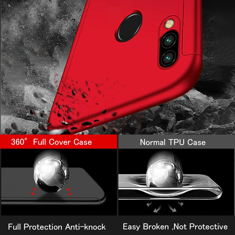 360 Полный чехол для телефона Xiaomi Redmi Note 2 3 4X5 5A 6 7 8T Pro Plus 4 Prime 3S GO K20 ударопрочный из