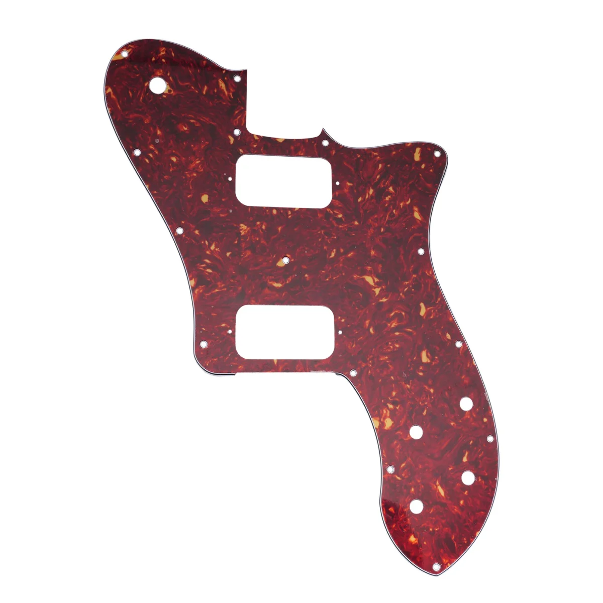 

Musiclily Pro 15 Holes Uncovered HH Pickguard for Mexico Fender 72 Tele Deluxe Style Electric Guitar, 4ply Vintage Tortoise