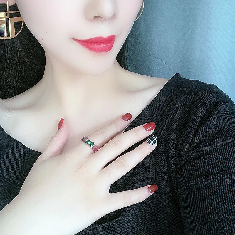 

Colorful ring fashion European, American and Korean women rings