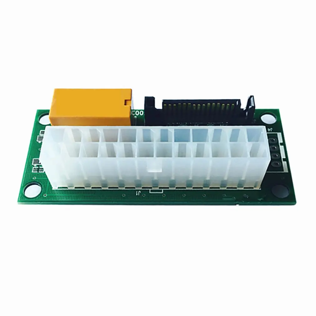 Черный двойной блок питания адаптер синхронизации блока Add2psu ATX 24 контакта на 4