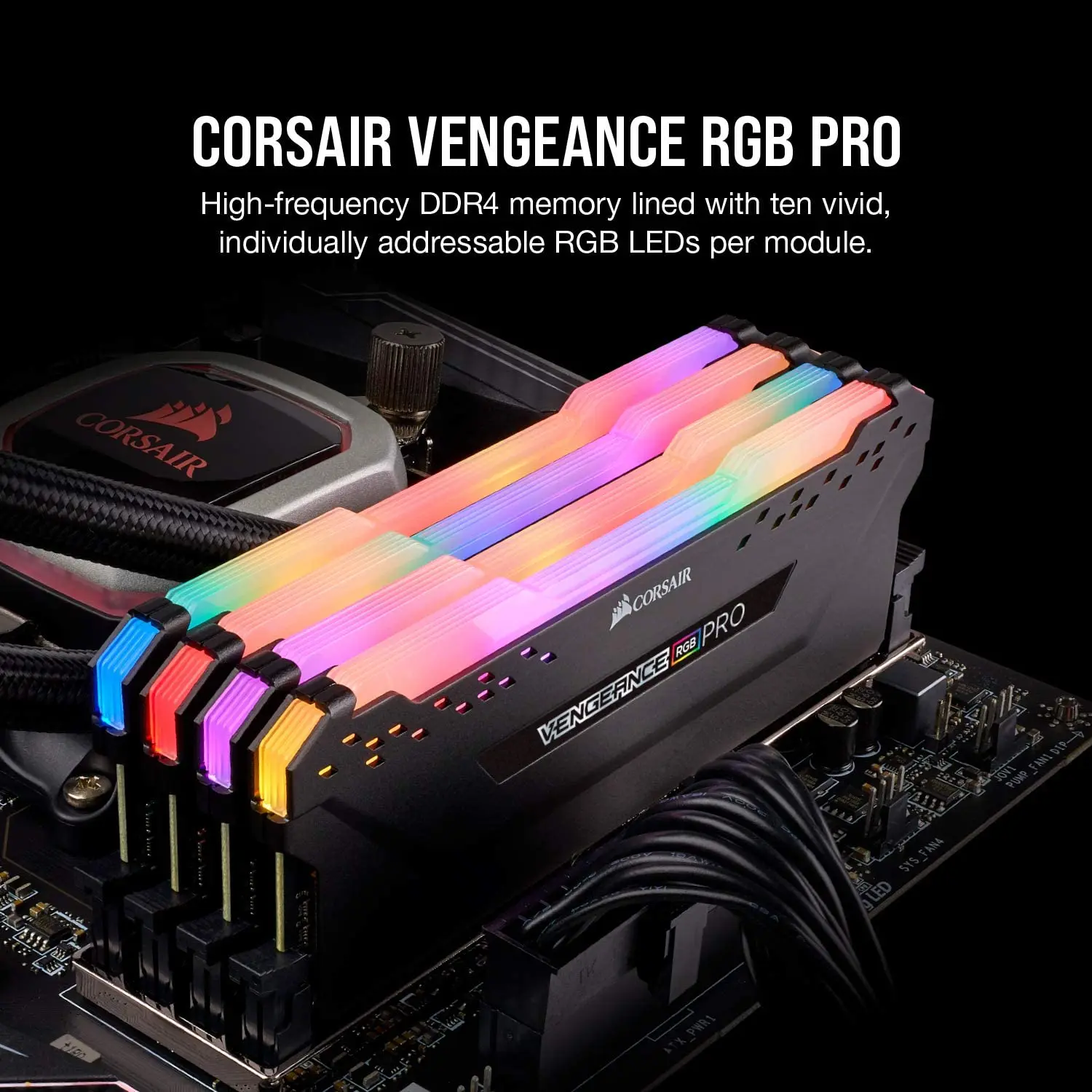 CORSAIR VENGEANCE RGB PRO 16 ГБ 32 64 Гб DDR4 3200 3600 МГц 1 35 в память для настольного ПК Ram - Black купить