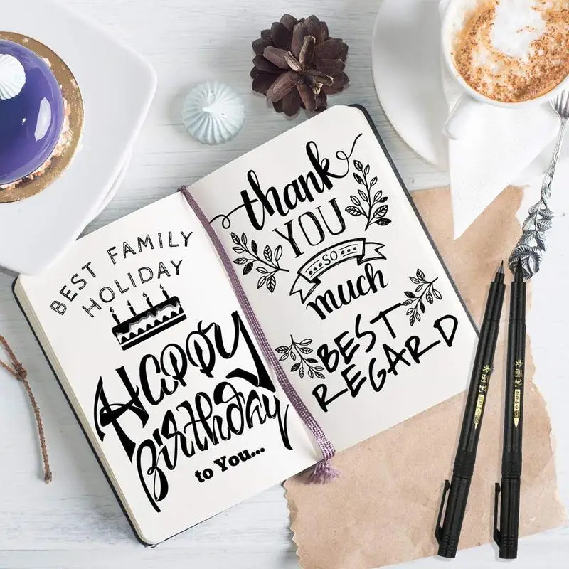 Ручка для каллиграфии ручки с надписью кисть письма маркеры рисования черными