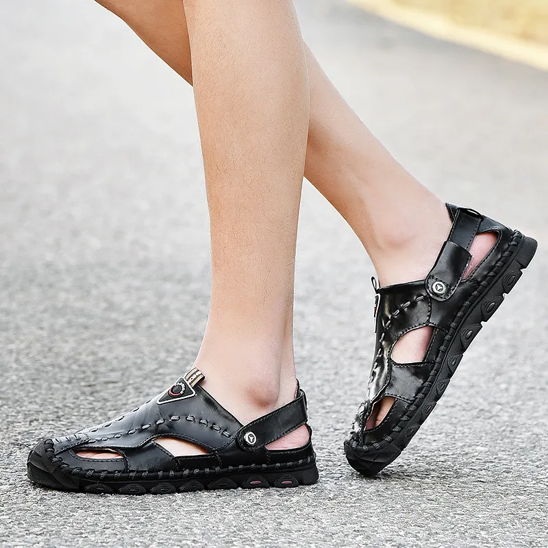 

Simplicity Sandy Beach New 2021 Non-slip Brand Hollow Out Designer Soft Shoes For Men Trend Fashion Home Light Casual Slippers