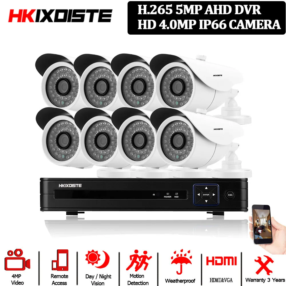 Домашняя cctv камера комплект системы безопасности 8ch наружная Водонепроницаемая