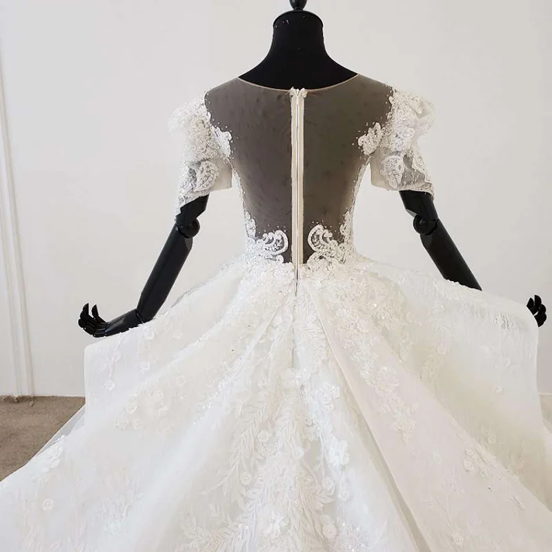

Wedding dresses BLG1239 luxury bohemian beaded applique princess ball gown wedding dress