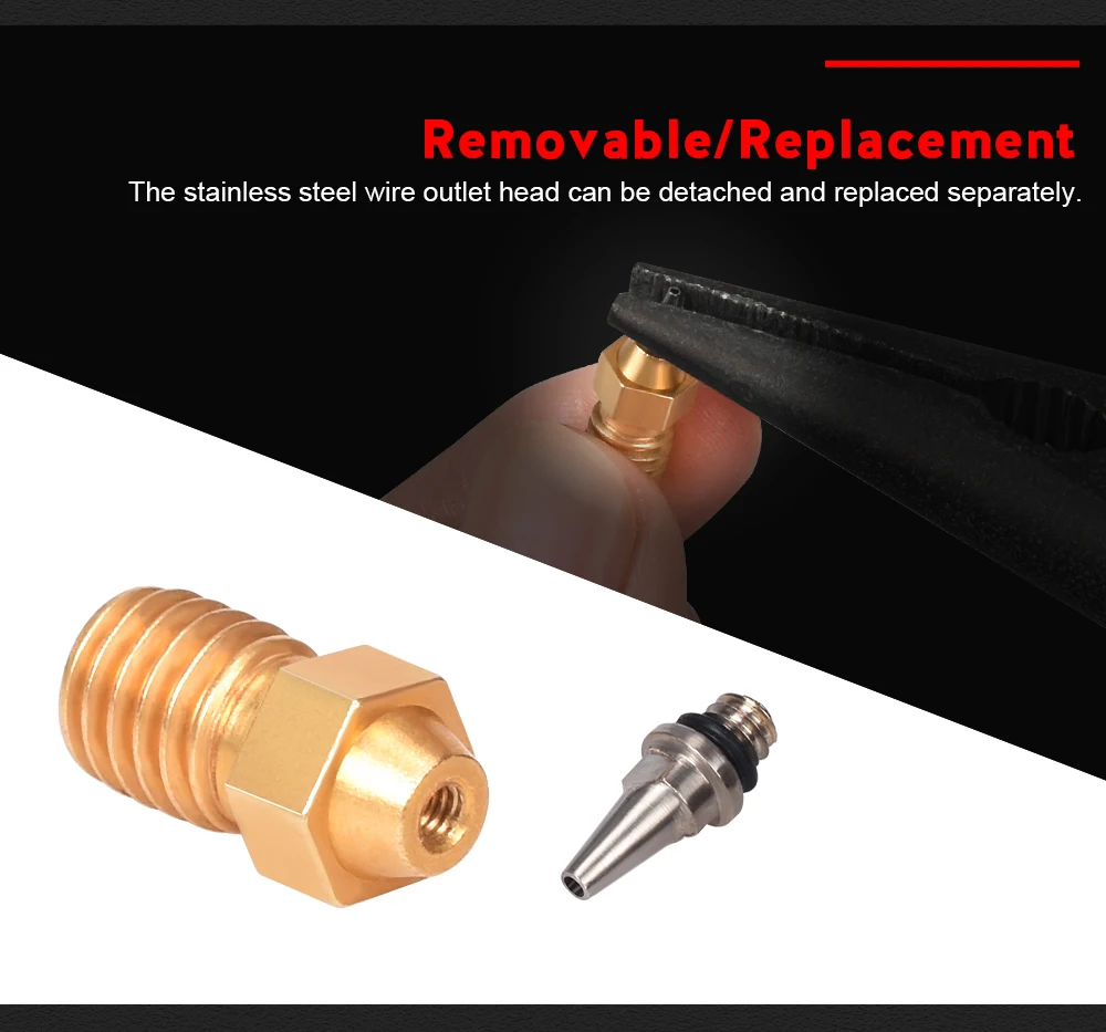 Высокое качество Budaschnozzle1.1 латунная насадка 0,2/0,3/0,4/0,5 мм 1,75 мм нити 3D-принтеры Запчасти для Ender-3 CR-10 j-head Hotend