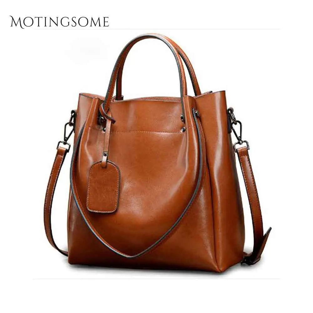 Сумка из натуральной кожи женская сумка с масляным воском сумка-тоут коровьей