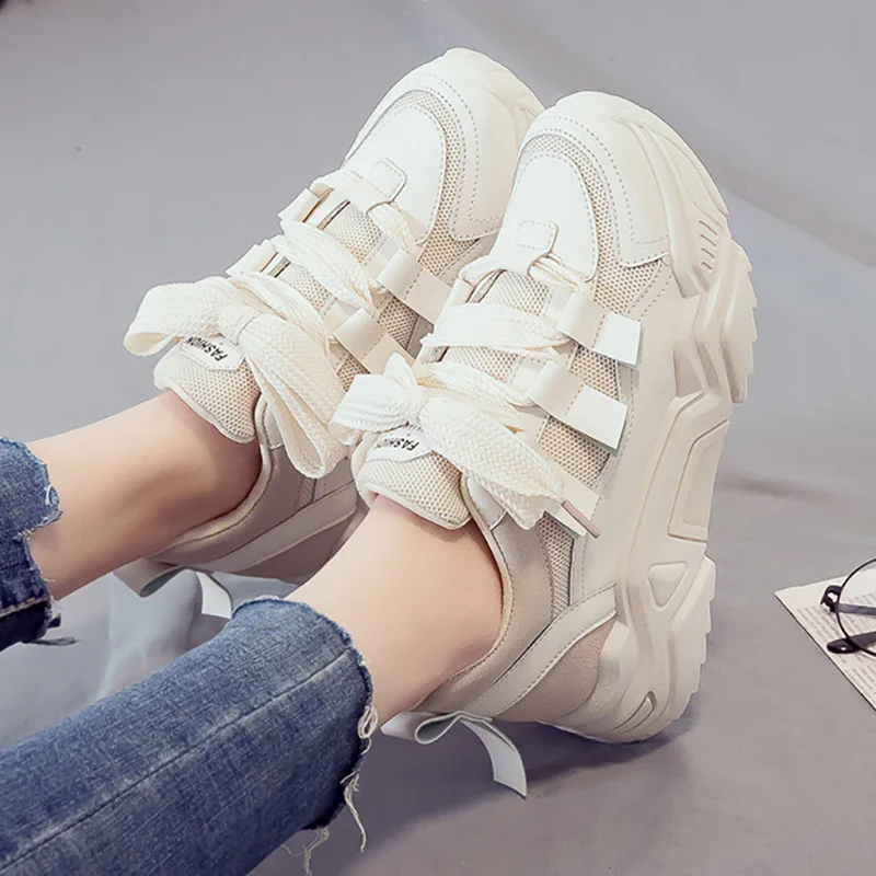 Массивные кроссовки Женская обувь Новинка 2020 года Вулканизированная Кроссовки