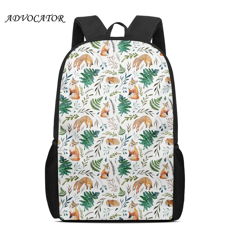 School Bag for Students Fox Print Bookbag for Children Kidswaterproof School Backpacks New Arrival Mochilas Escolares