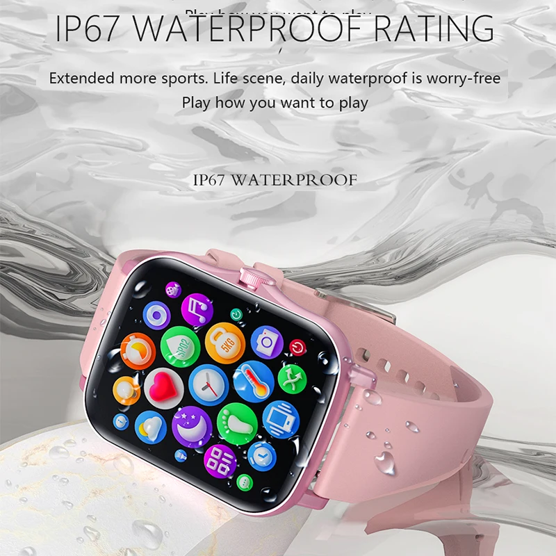 

2021 New Women Smart watch Hd Large Screen Bluetooth 5.0 Sports Fitness Tracker IP67 Waterproof SmartWatch for IOS Android