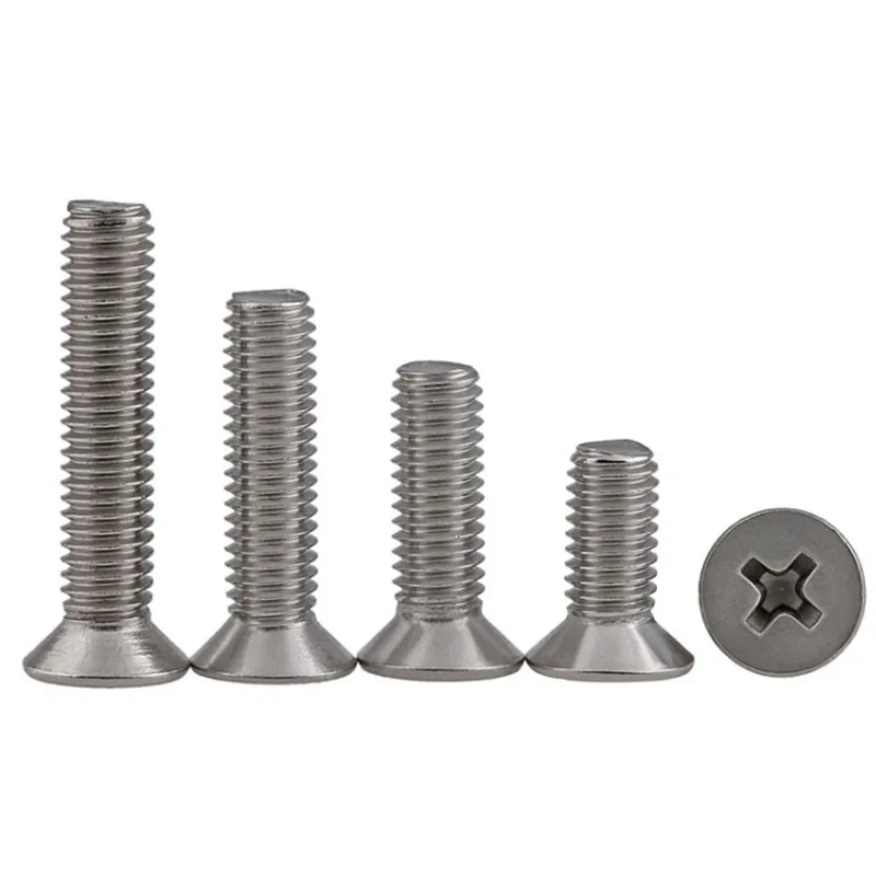 Крестообразный Винт Philips KM 304 Плоский из нержавеющей стали Болт с потайной