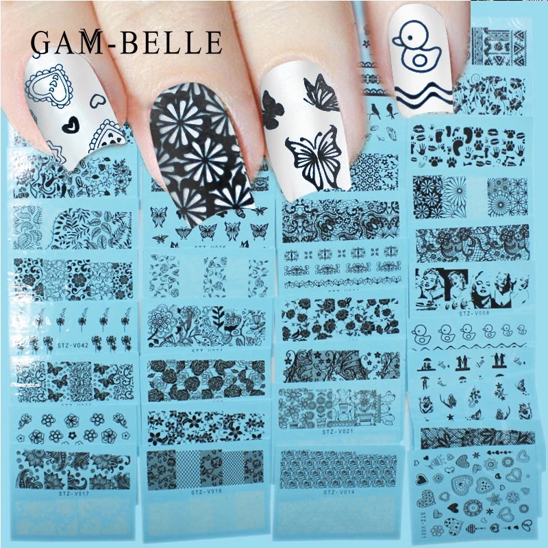 1 шт. новые красивые черные/белые наклейки для дизайна ногтей с изображением