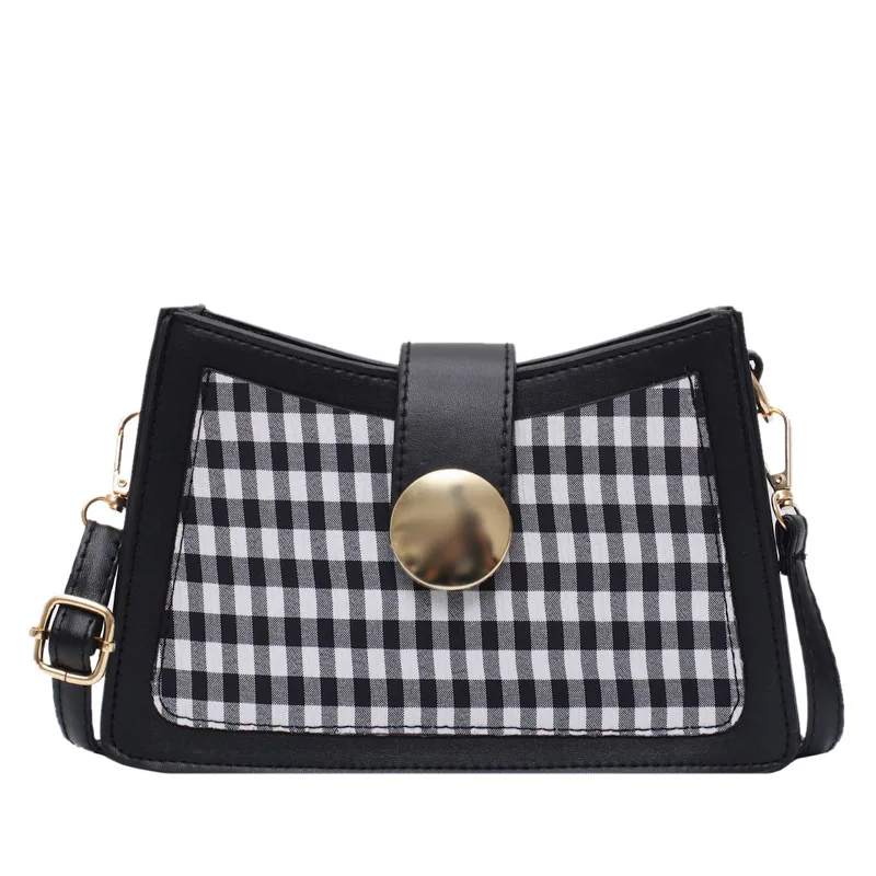 

This year's popular net red small new ins Joker foreign-style texture plaid shoulder messenger bag