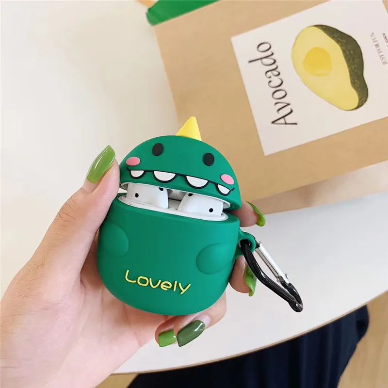 Чехол для наушников Airpods 2 чехол силиконовый милый цвет медведь Обложка Микки для Apple Air pods чехол для наушников кольцо ремешок