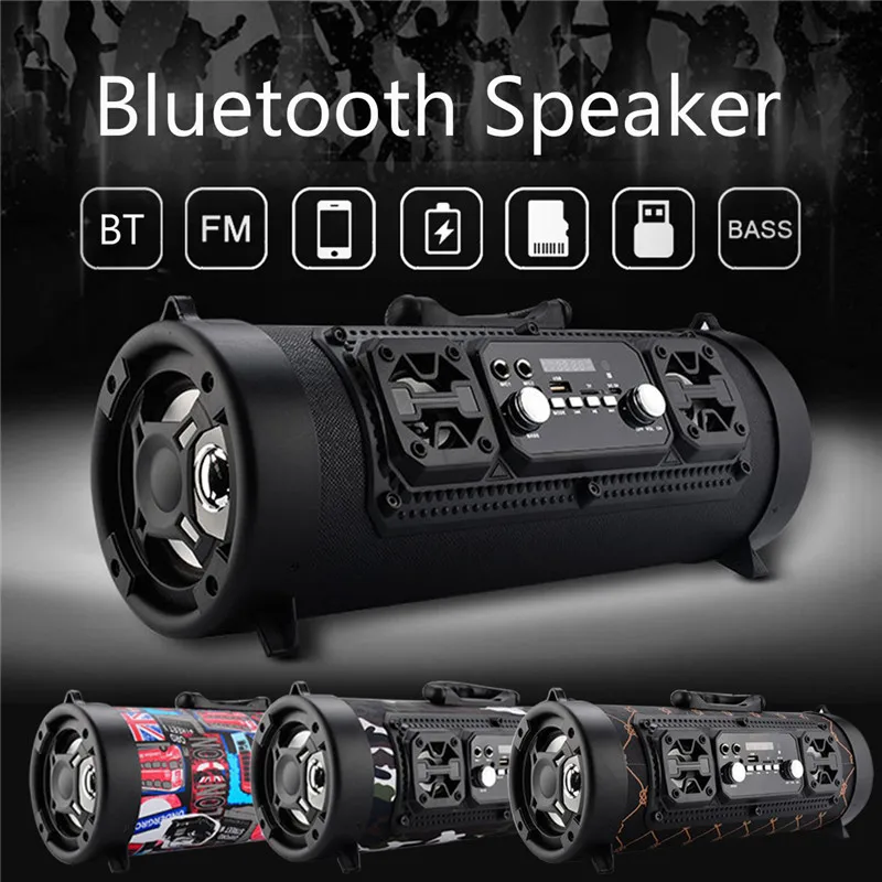 Портативный 15 Вт большой мощности беспроводной Открытый Bluetooth сабвуфер динамик