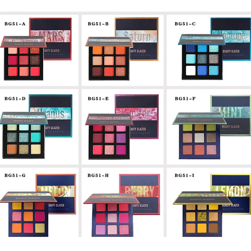 Косметический глазурованный макияж тени для век водостойкие кисти макияжа 9