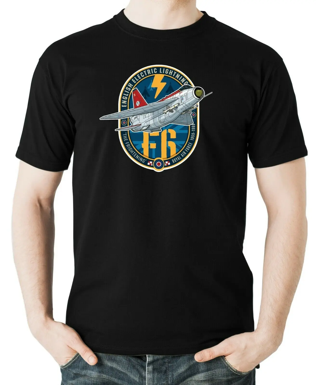

English Electric Lightning F.6. Aviation Themed T-Shirt. Summer Cotton Short Sleeve O-Neck Mens T Shirt New S-3XL