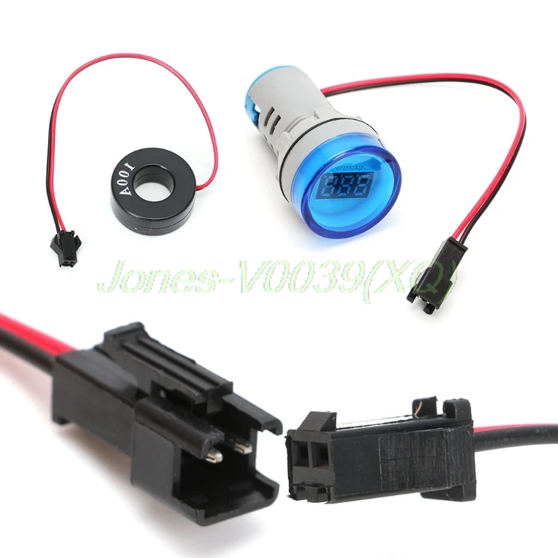 AC 220V 0-100A Digital Ammeter 22mm Display Monitor Current Measuring Meter | Инструменты