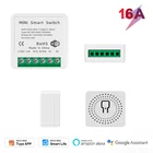 Умный мини-переключатель, 16 А, Wi-Fi, двустороннее управление, таймер, автоматизация умного дома, дистанционное управление через приложение Alexa Google Home Tuya Smart Life