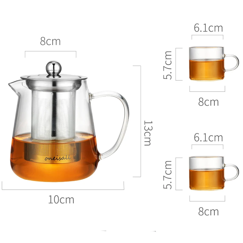 

Glass Teapot High Quality Heat Resistant Glass Tea Pot Set Kettle Coffee Jug For Office Home Teapot 500ML 750ML 950ML