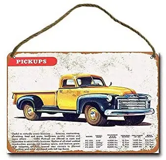 

Metal Sign 8 X 12 Inch Gmc Pickup Trucks Wall Decor Hanging Sign