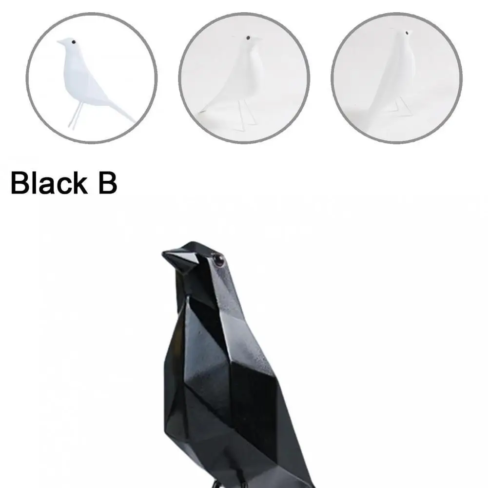 

2 Colors Unique Delicate Bird Shape Statue Decor Resin Statue Display Eye-catching for Home