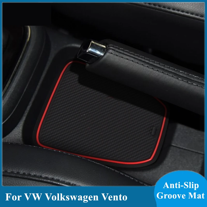 

Автомобильный коврик-гаджет для Volkswagen Vento, аксессуары для салона VW, гелевые прокладки, резиновый коврик с разъемом для ворот, коврики для чаш...