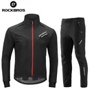 Комплекты для велоспорта ROCKBROS, зимние, флисовые, с длинным рукавом, ветрозащитные, светоотражающие куртки, одежда для велоспорта