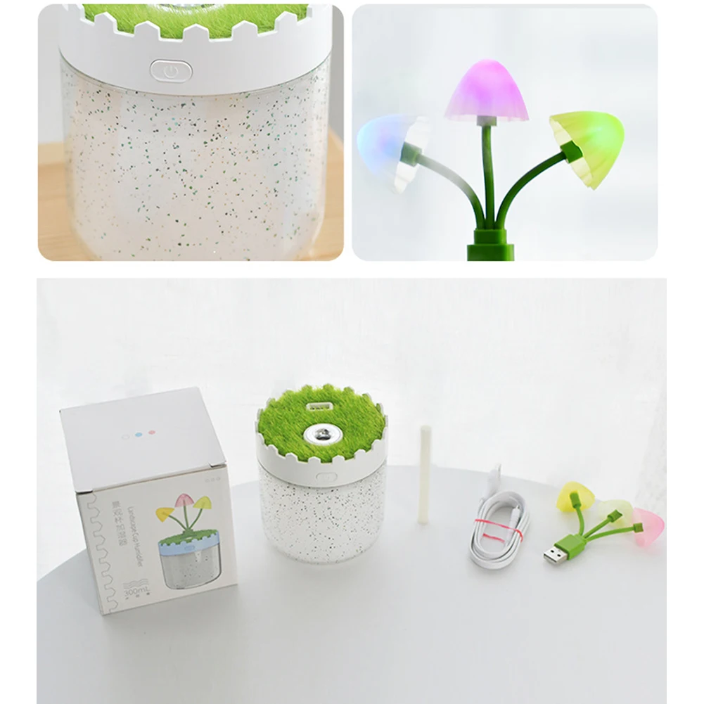 Мини Трава увлажнитель USB креативный гриб Красочный Ночник светильник для