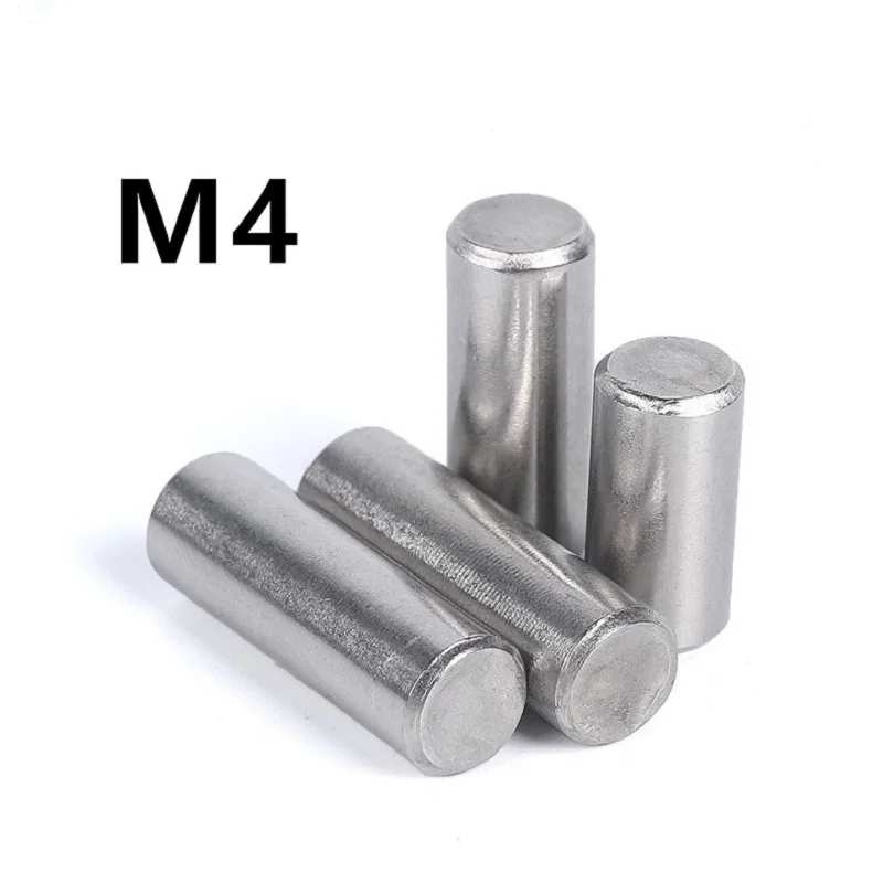 

100 шт./лот M4x5/6/8/10/12/14/16/18/20/25/30 мм GB119 304 цилиндрическое фиксирующее крепление из нержавеющей стали