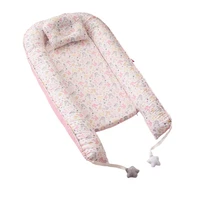 soft baby lounger portable adjustable breathable baby nest removable newborn lounger crib bassinet for baby co sleeping travel