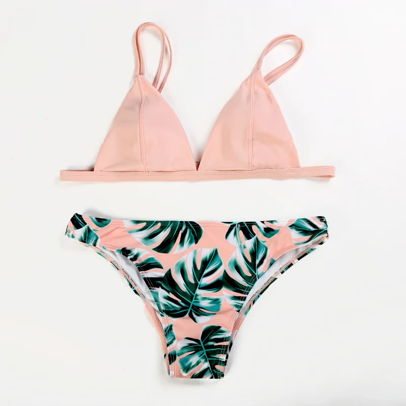 

Bikini Swimwear Women Swimsuit 2021 Fashion Bikini Set Push Up Front Knot Bathing Suit Women Summer Beach wear Bikini