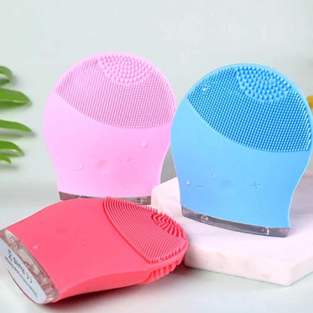 Мини USB электрическая щетка для очищения лица силиконовая Ультразвуковой