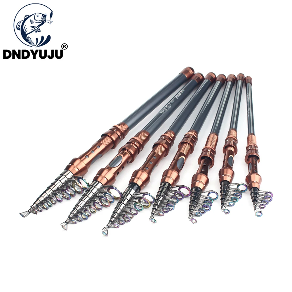 

DNDYUJU Portable Ocean Rock Fishing 1.8M-3.6M Carp Rod Telescopic Sea Fishing Rod Spinning Rod Carbon Fiber Ultralight Hard