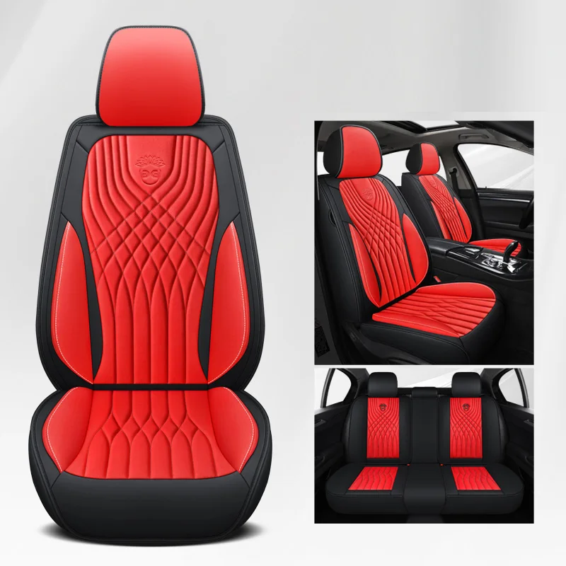 Car Seat Cover Front/Rear Vehicle Cushion Not Moves Universal Pu Leather Pink/Green Non-Slide For Dacia Sandero E7 X45 | Автомобили и