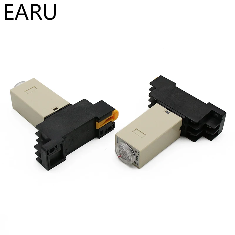 1pcs H3Y-2 AC 220V Adjustable Delay Timer Time Relay Switch 0-30 Minutes/Seconds with Base Socket and Rotary Knob DPDT image 4