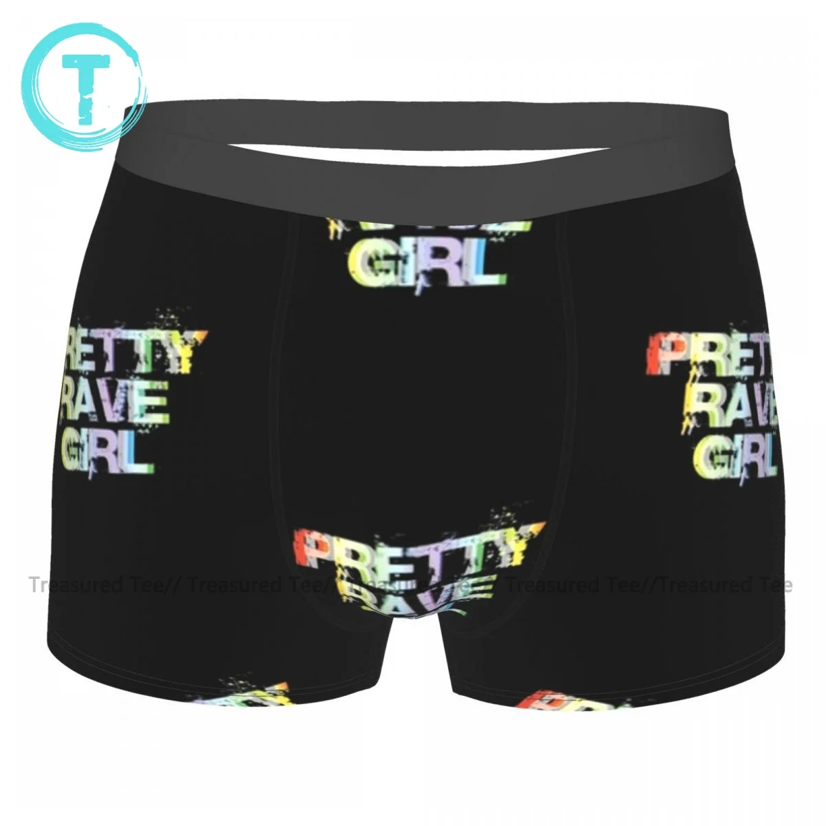 Rave Underwear Print Polyester Sublimation Trunk Hot Male Cute Boxer Brief