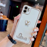 soft plated photo frame bow accessories phone case iphone11 12pro max xr xs max 7 8plus 12mini anti shock soft bumper back cover