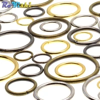 5pcspack o rings metal non welded nickel plated collars round loops belt buckle package accessorie 12mm 38mm