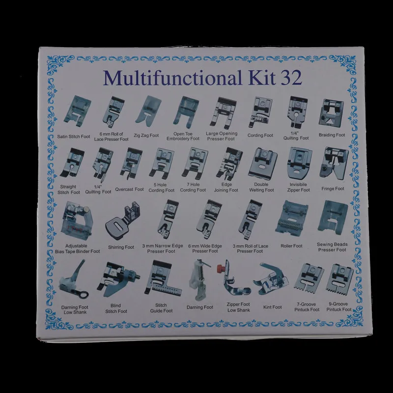 

32/42Pcs Sewing Machine Accessories Knitting Blind Stitch Darning Presser Feet Kit Set For Brother Singer Janome