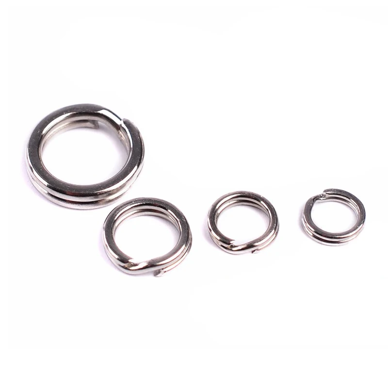 100 шт. прочный двойной петлей горячее разделение кольцо Рыболовные снасти из
