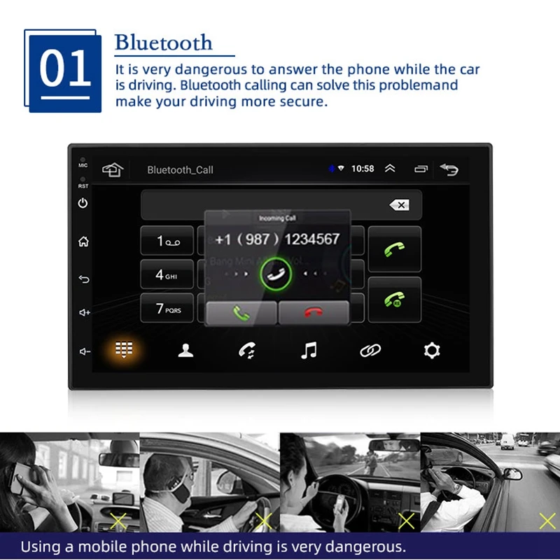 7 дюймов Универсальный Android 8 1 автомобиль MP5 мультимедийный плеер радио WI-FI Bluetooth 4