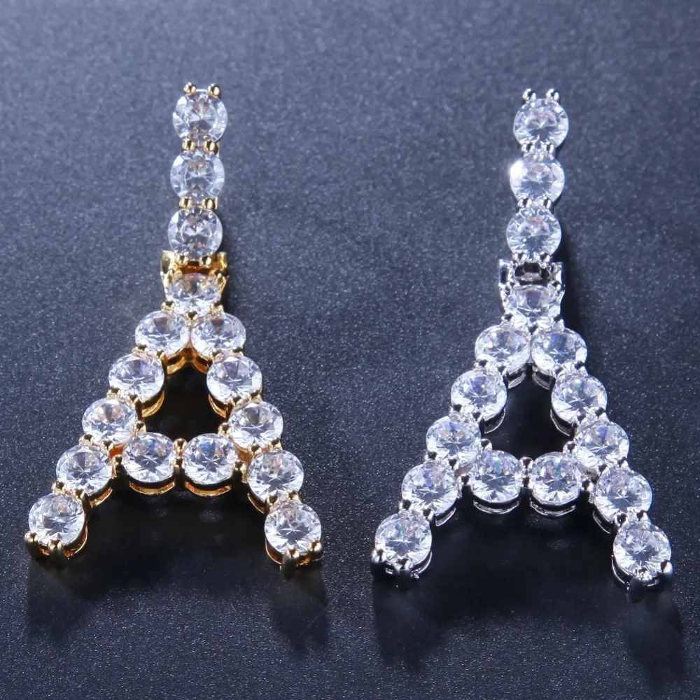 TBTK 26 первоначальных букв медь Iced Out буквы с кристаллами с цепочкой ожерелье Золото унисекс талисманы Роскошные ювелирные изделия подарок