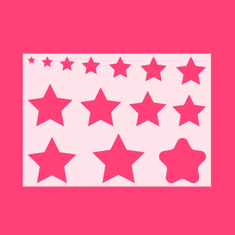 

Five star pvc Layering Stencils for Diy scrapbook coloring,painting stencil,home decor diy etc. Product image