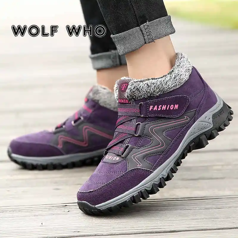 Large Sizes Boots Female Women Shoes Unisex Designer Winter Boots Handmade Women Booties Warm Plush Snow Boots Comfort Brand H33