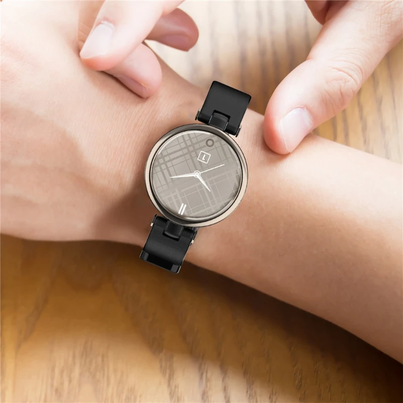 

Genuine Leather Sport Band Straps Womens Sport Bracelet Replacement Watchband For -Garmin Lily Smart watch Accessories