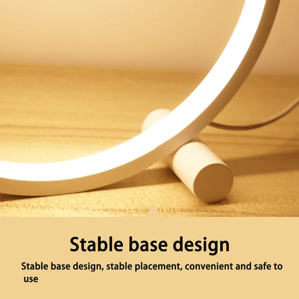 

LED Table Lamp For Bedroom Circular Acrylic Desk Lamp For Living Room Black/White Dimmable Bedside Lamp Round Night Light
