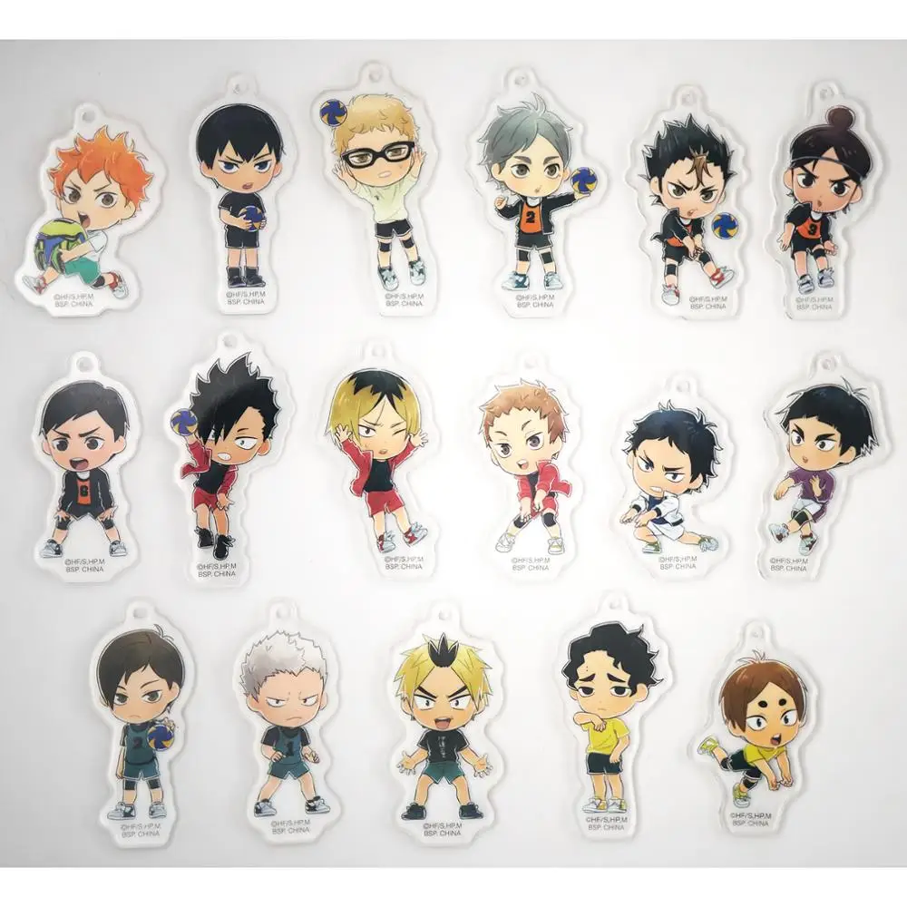 Haikyuu! Аниме Hinata Tobio koushi Kei Tsukishima Akaashi Keiji Kuroo Tetsuro Kozume Kenma Haikyu акриловый брелок - купить