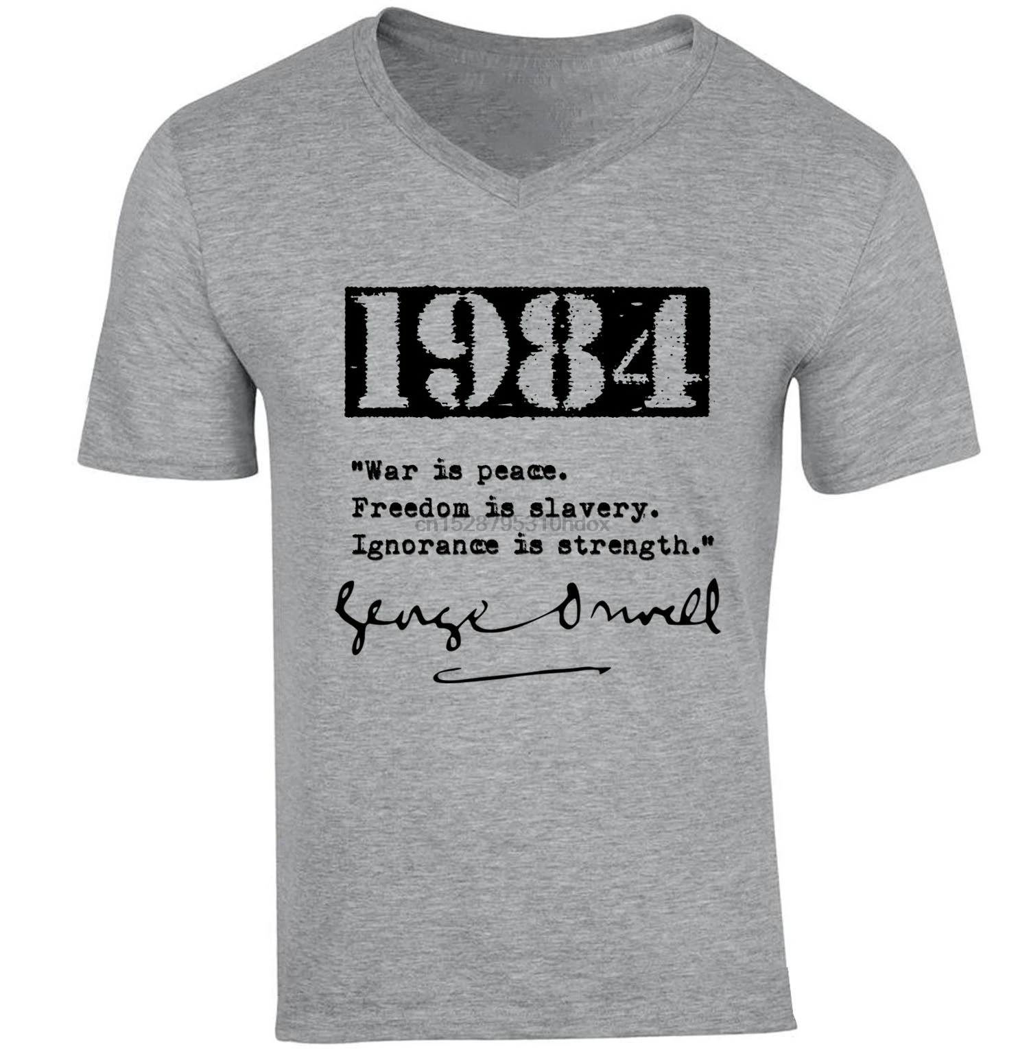 Новинка 1984 хлопковая серая 2019 футболка Orwell Harajuku летняя топ бесплатная доставка |